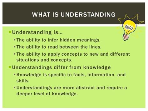 What Is Understanding